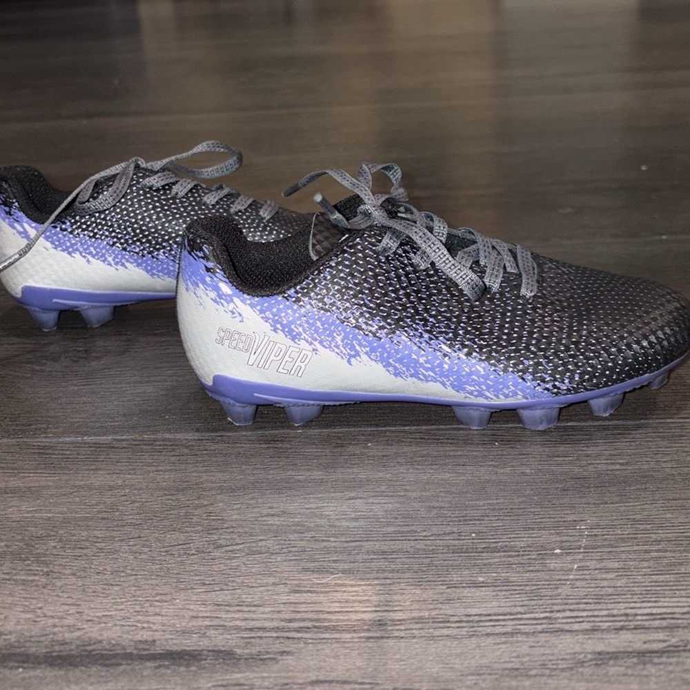 DSG Speed Viper Soccer Cleats Size 12 Black/Purple/Silver - Picture 5 of 13